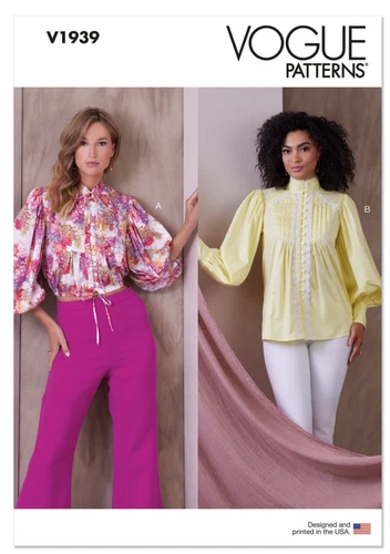 Vogue V1939 Sewing Pattern Misses' Loose Fit Top Size B5 (8-10-12-14-16) UNCUT