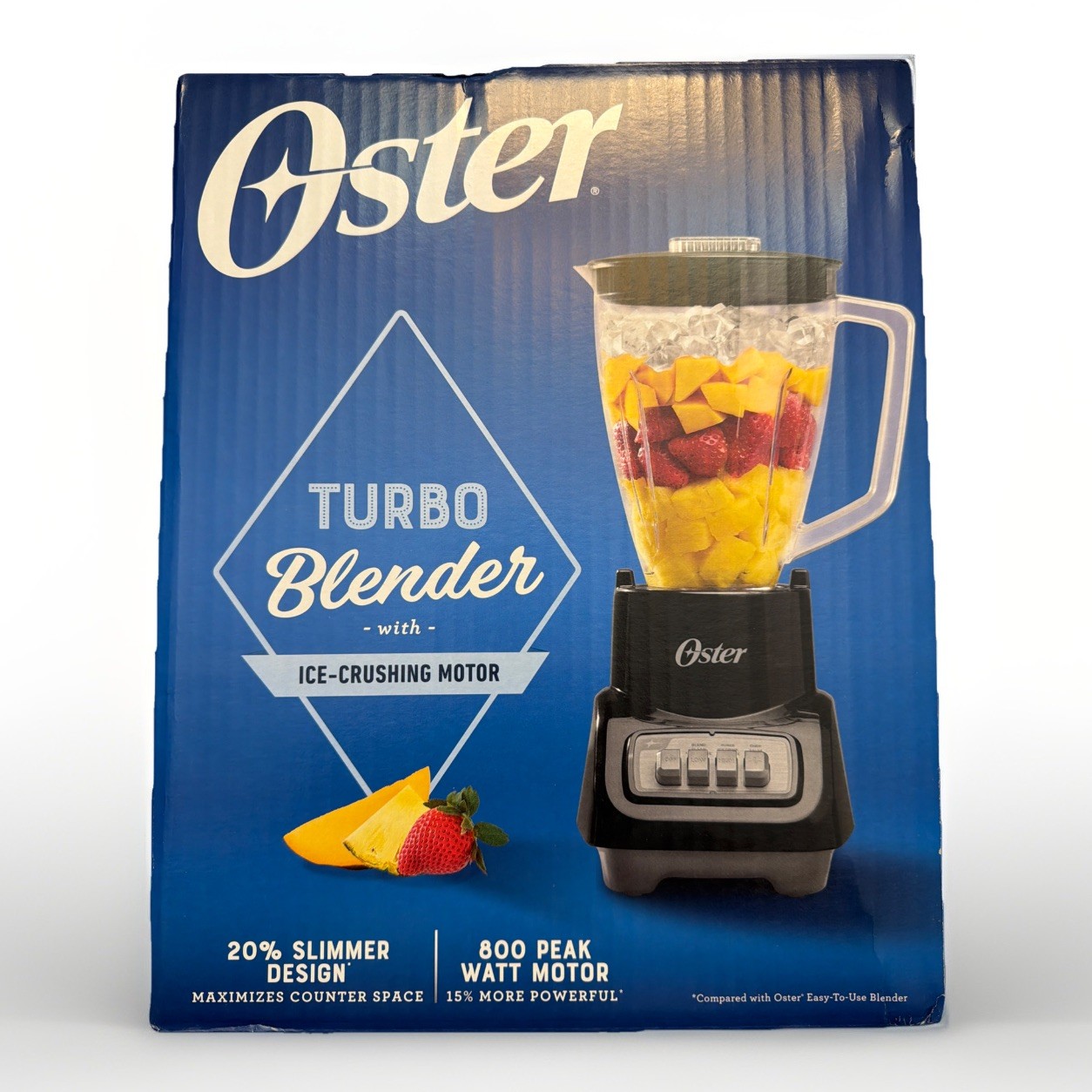 Oster&reg; Turbo Blender, 800-Watt Food Blender, Black, New/Sealed-Ice Crushing Moto