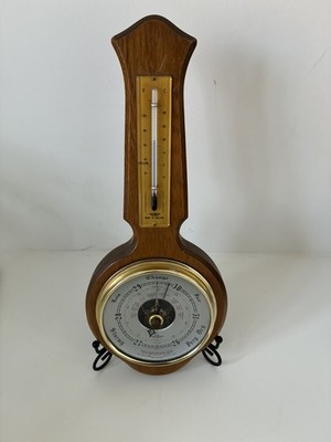 Vintage Shortland Bowen Barometer Thermometer kleines Banjo 31 cm Made In England
