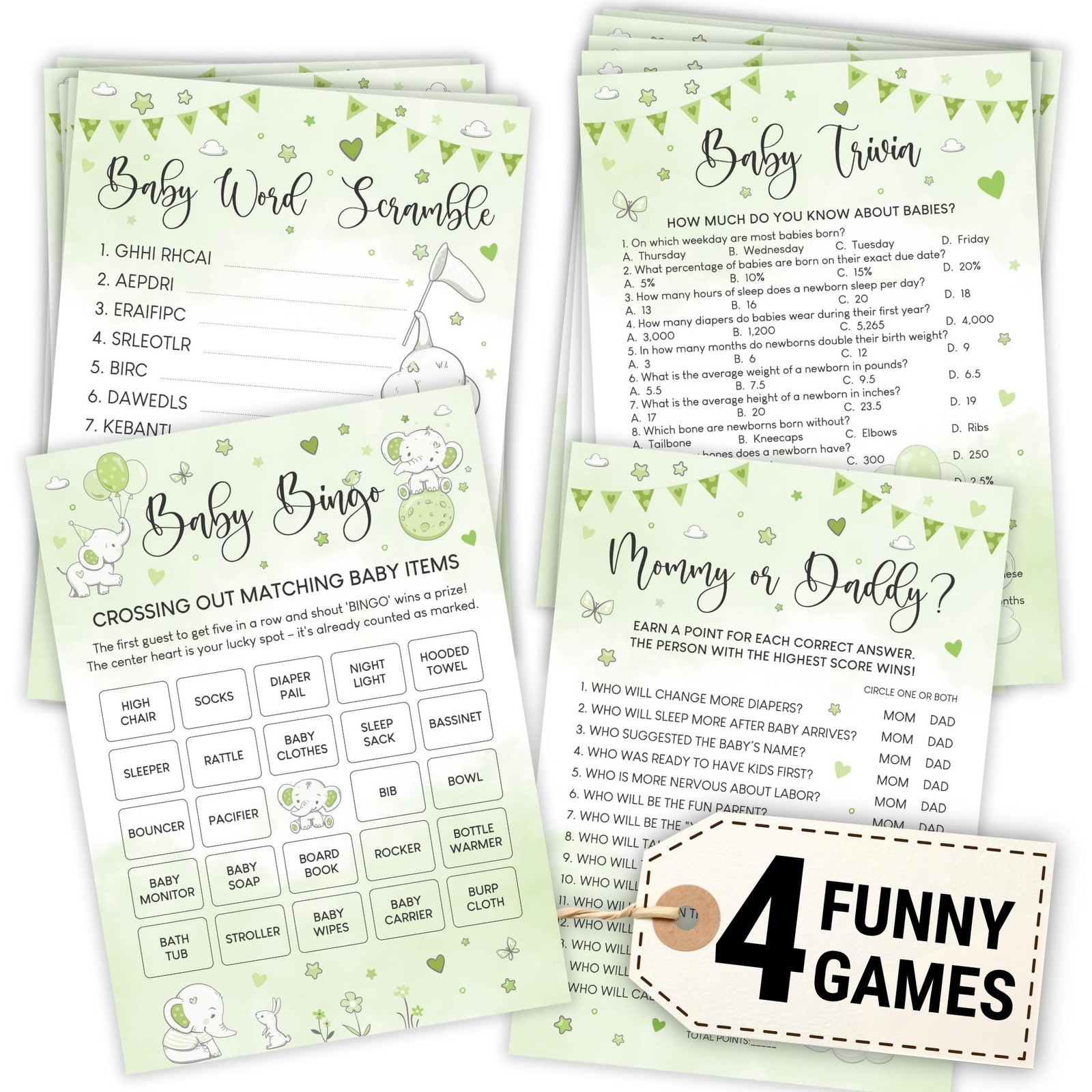 For Boy Girl - Set Of 4 Funny Baby Games For Baby ...