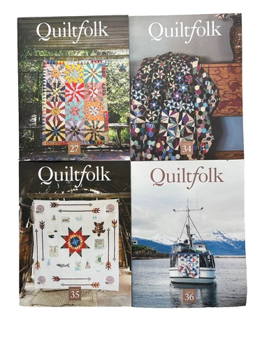 Lot of 4 Quiltfolk Magazines California~Arkansas~Virginia~Alaska