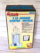 Grizzly H6252 5lb Stainless Steel Vertical Sausage Stuffer Open Box Never Used