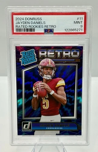 2024 Panini Donruss Rated Rookie Retro Jayden Daniels #11 Mint PSA 9