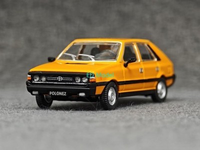BN Perka 1:64 Yellow 1987 FSO POLONEZ MR'87 Classic Model Diecast Metal Car 