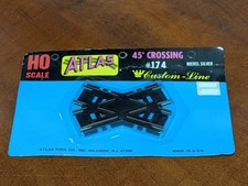 ATLAS - HO Scale - 174 - Code 100 Nickel Silver - 45 Crossing - NOS