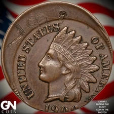 1900 OFF CENTER ERROR Indian Head Cent Penny A9581