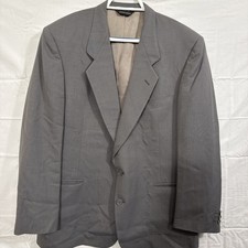 Mens VTG 2 PC Pierre Cardin Grey Pinstripe Suit 44/LONG Wool