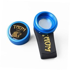 TAOM Round Shaped Pool Chalk Holder, 3-Blue Holder with Yellow Silicone Clip