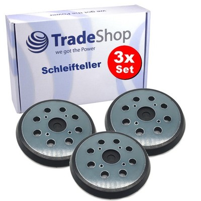 3x AEG Klett Schleifteller für EX 125 ES, E Exzenterschleifer 125mm 8 Löcher