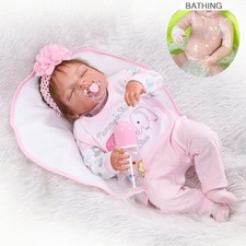 22" Reborn Baby Doll Full Body Vinyl Silicone Lifelike Anatomically Correct Girl