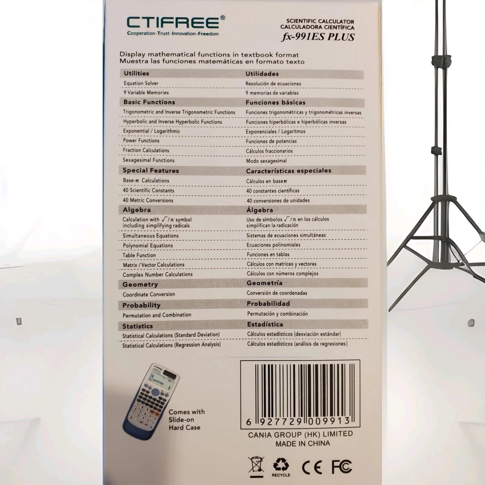 SCIENTIFIC CALCULATOR FX-991ES PLUS Mathematical Functions Textbook LCD CTIFREE  - Image 2 of 4