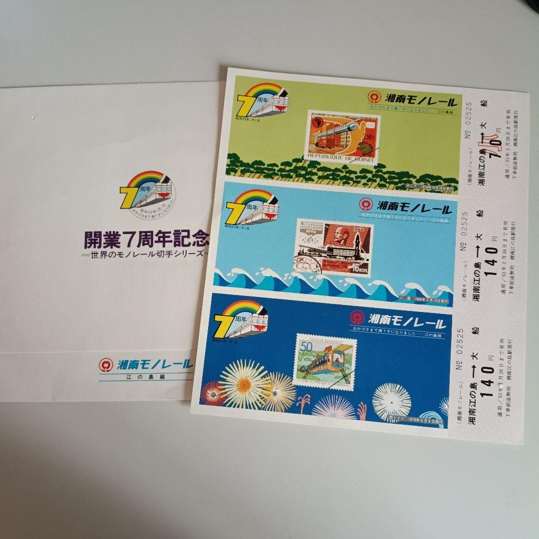 Shonan Monorail 7th Anniversary Stamp Ticket