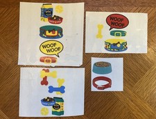Vintage Frances Meyer DOG Toys Puppy Paw Prints Scrapbook Stickers