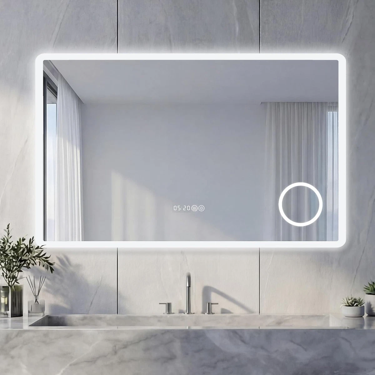 LED Badezimmerspiegel mit Beleuchtung Badspiegel Wandspiegel Beschlagfrei IP44