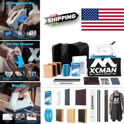 Pro Ski Snowboard Tuning Kit with Quality Wax Edge Tool and Scraper Included