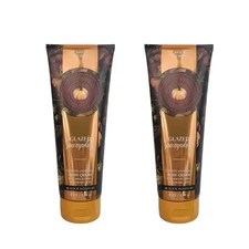 SET OF 2 NEW Bath & Body Works Glazed Pumpkin Ultimate Hydration Body Cream 8 oz
