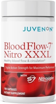 Juvenon BloodFlow-7 XXXL Nitric Oxide Supplements for 1 Count (Pack of 180)