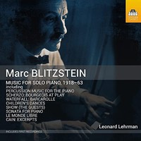 Marc Blitzstein - Music For Solo Piano 1918-63 - Cd - G4Z