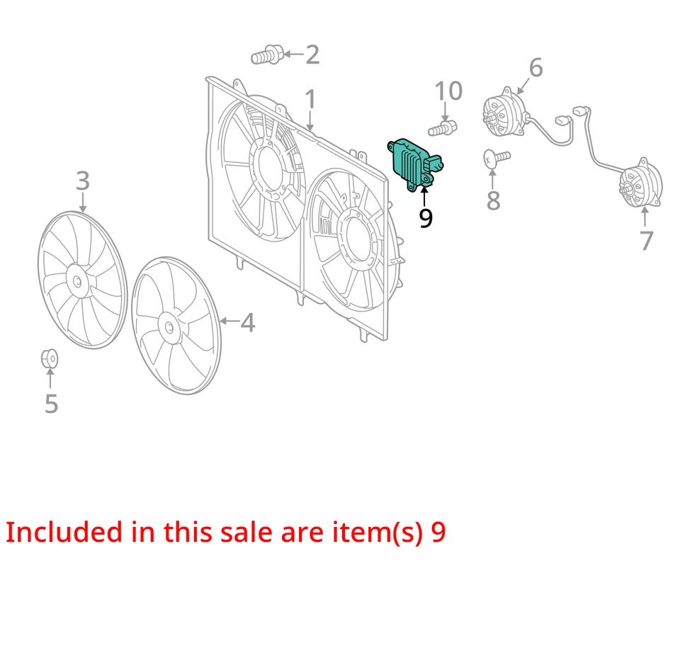 Chasis ECM ventilador de refrigeración detrás del radiador se adapta 07-22 LEXUS RX350 26085130 Foto 4 de 4
