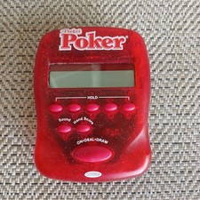 Vintage Radica Pocket Poker Electronic Handheld Game Tested Works