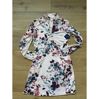 Kastel Denmark Signature UPF 50 Sommerkleid XS rosa Blumen Quarter Zip sportlich - Bild 1 von 4