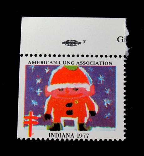 US Vintage Cinderella Stamps Scott WX261 Christmas Seals Children Indiana 1977
