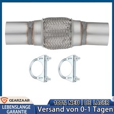 Flexrohr Auspuff + 2x Schellen Ø45 Universal kompatibel mit Mercedes Audi  VW