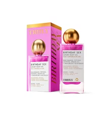 TRULY Birthday S*X Luxury BODY OIL Pink Shimmer w/ Peptides, Hyaluronic Acid NEW