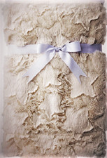 NWT Baby Gear Textured Ivory Sherpa Blanket, Star Pattern, 30" x 30"