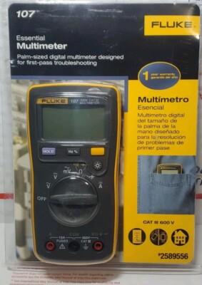 Fluke 107 AC/DC 600v Digital Multimeter (2589556 Fluke 107 AC/DC 600v Digital Multimeter (2589556