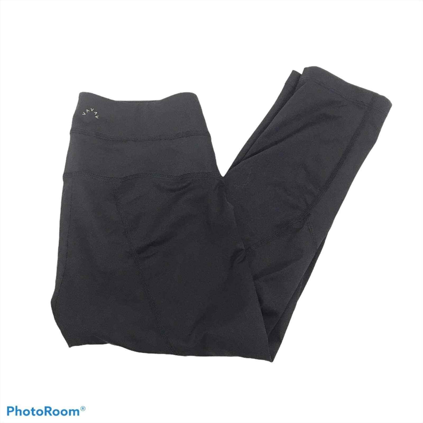 Varley solid black cropped Capri leggings size S - image 4