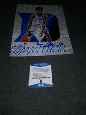 Vernon Carey Jr Signed 8x10 Duke Blue Devils Beckett