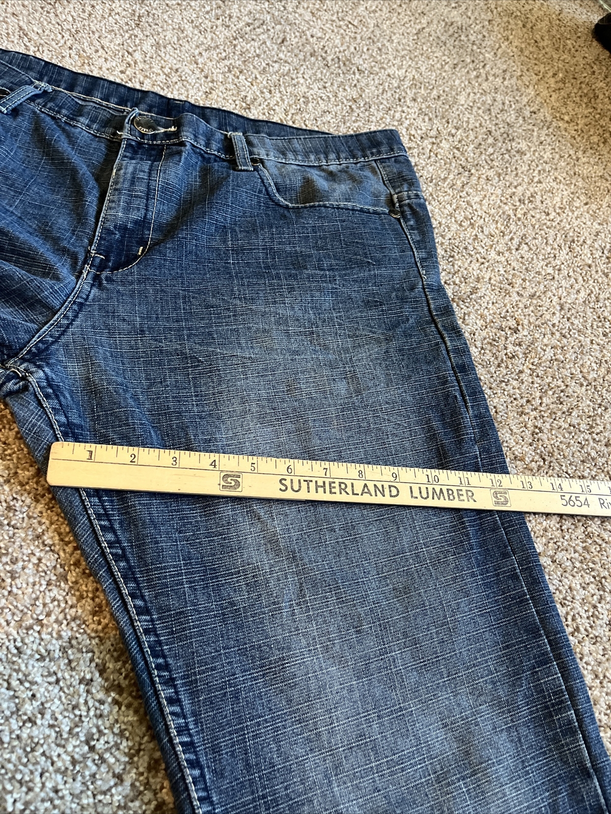 VTG Brooklyn Express Jeans Mens 36x31 Blue Baggy Loose Skater Y2K - View 12