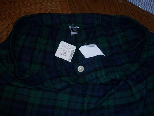 Lands' End Flannel XXL 44-46 Pajama Pants Bottom Mens Tartan Blue Green *NWT* - 第 1/5 張圖片