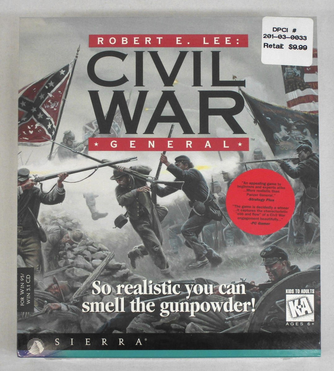 Robert E. Lee: Civil War General Computer Game PC CD-ROM Sierra 