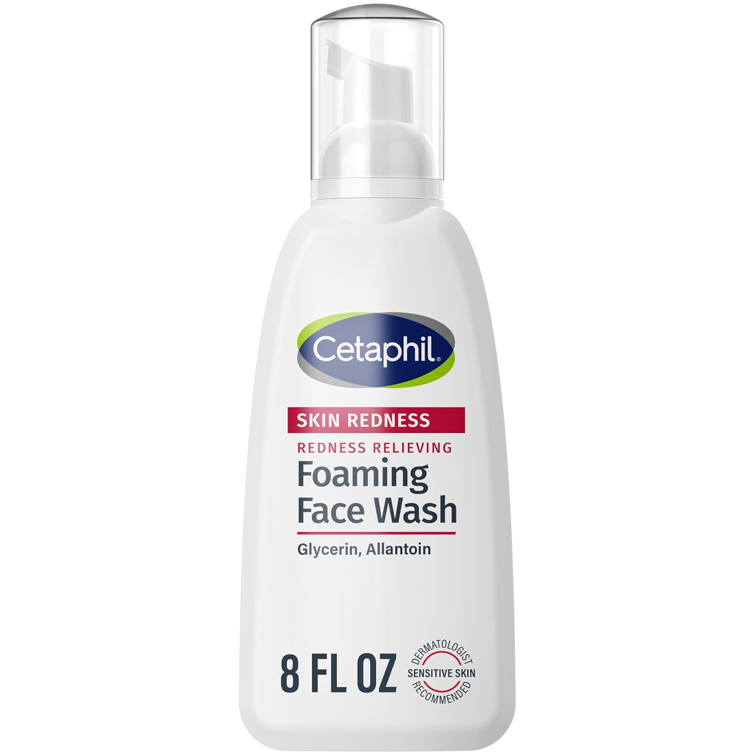 Cetaphil Redness Relieving Foaming Face Wash for Sensitive Skin, 8 Fl Oz, Gently