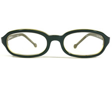 Vintage la Eyeworks Eyeglasses Frames TEXAS 713 Green Yellow Oval 48-20-120