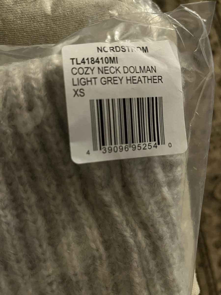 オーダー Two Of Leith Dolman Turtleneck Sweater Size X-Small in Light Grey