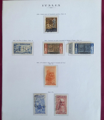 ITALY 1952: LEONARDO, FIERA MILANO, MODENA AND PARMA, F.LLO SPORTIVO, MNH-USED