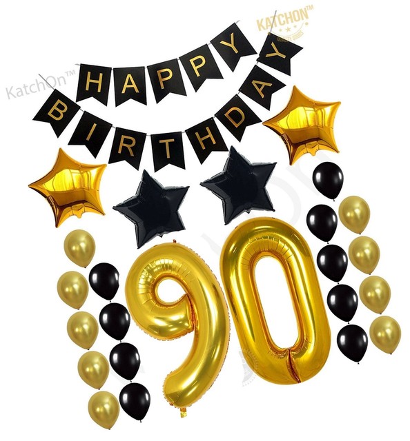 90th Birthday Decorations Party Supplies Large Number 90 Happy