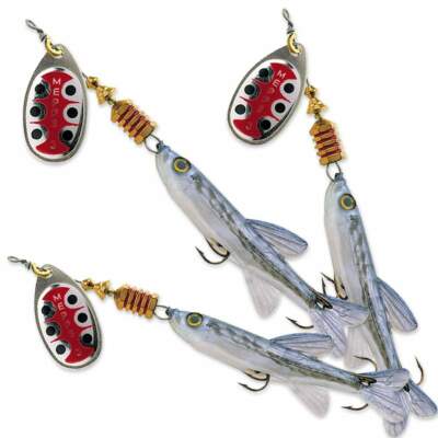 Mepps Aglia TW mit Fisch Spinner - 3er Pack - silber - 4,5-8,5g - versch. Größen