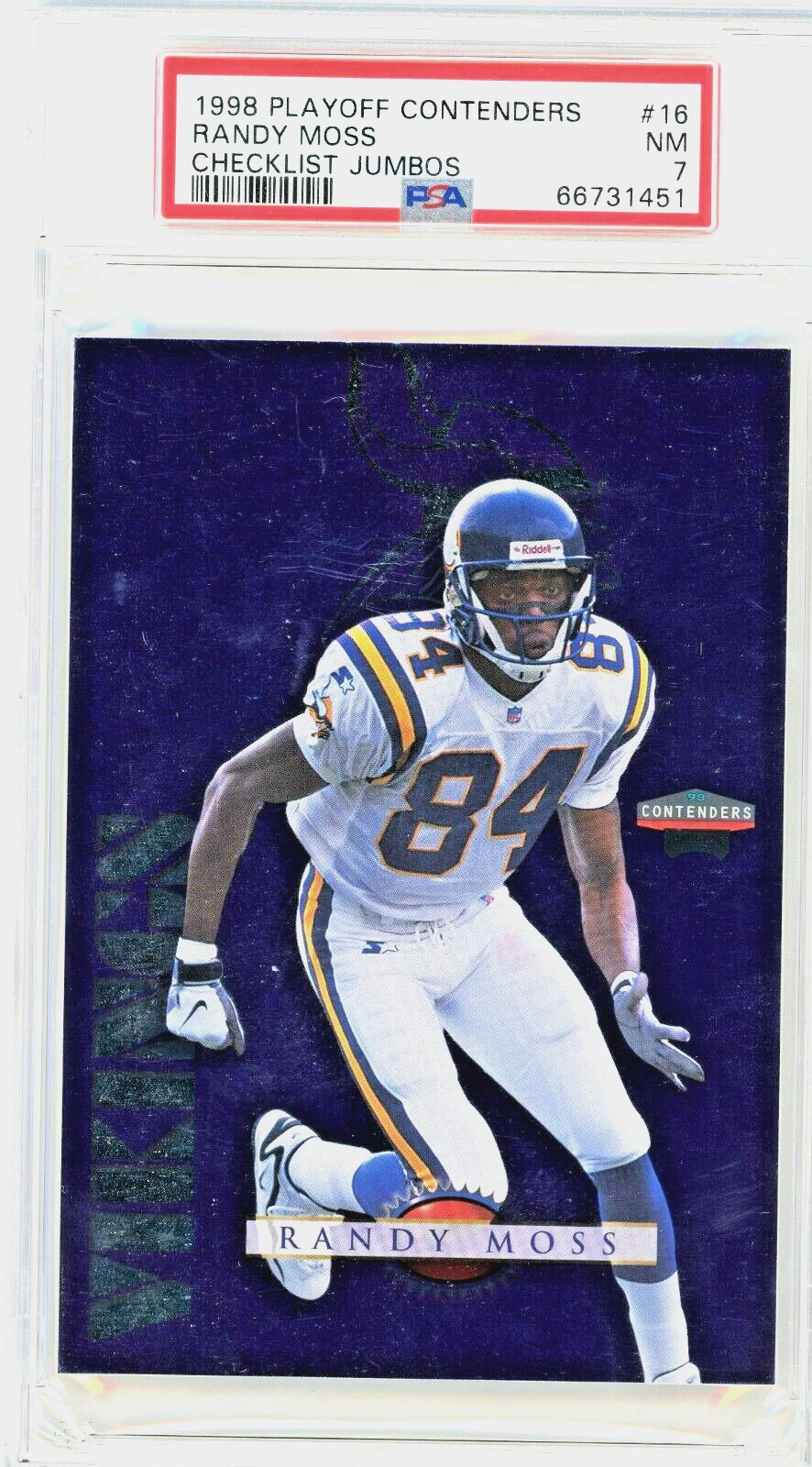 Randy Moss Playoff Contenders Checklist Jumbos #16 Base