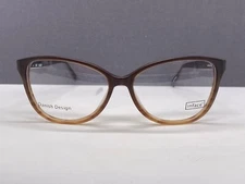 Eyeglasses Frames Woman Brown Matte Rectangular Cat Eye If9261 Denmark NP 149€