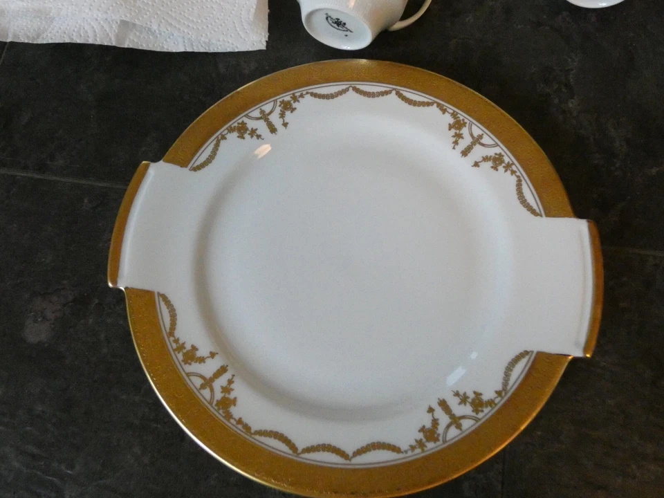 19268/ Pirkenhammer prunkvolles Kaffeeservice Empire Stil Ätzgold 6 Personen - Bild 2 von 4