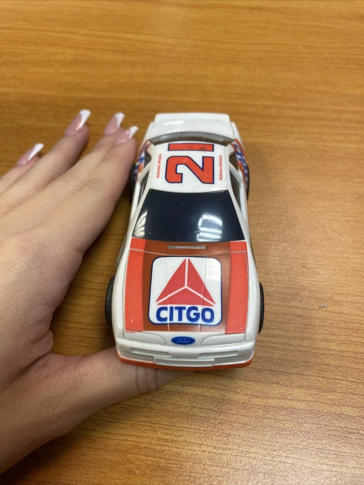 Coche de carreras Neil Bonnett #21 Racing Champions 1/64 fundido a presión Citgo Ford NASCAR 1989 Foto 2 de 4