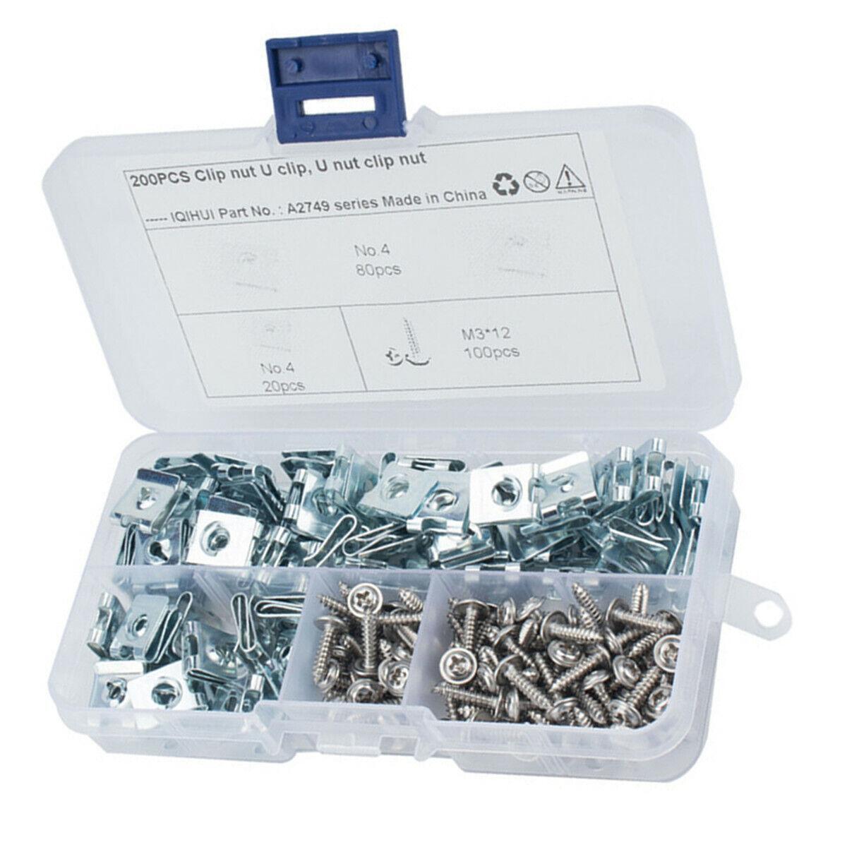 200x Speed Fasteners U Nuts Self Tapping Screws Spire U Clips for Trim Panels