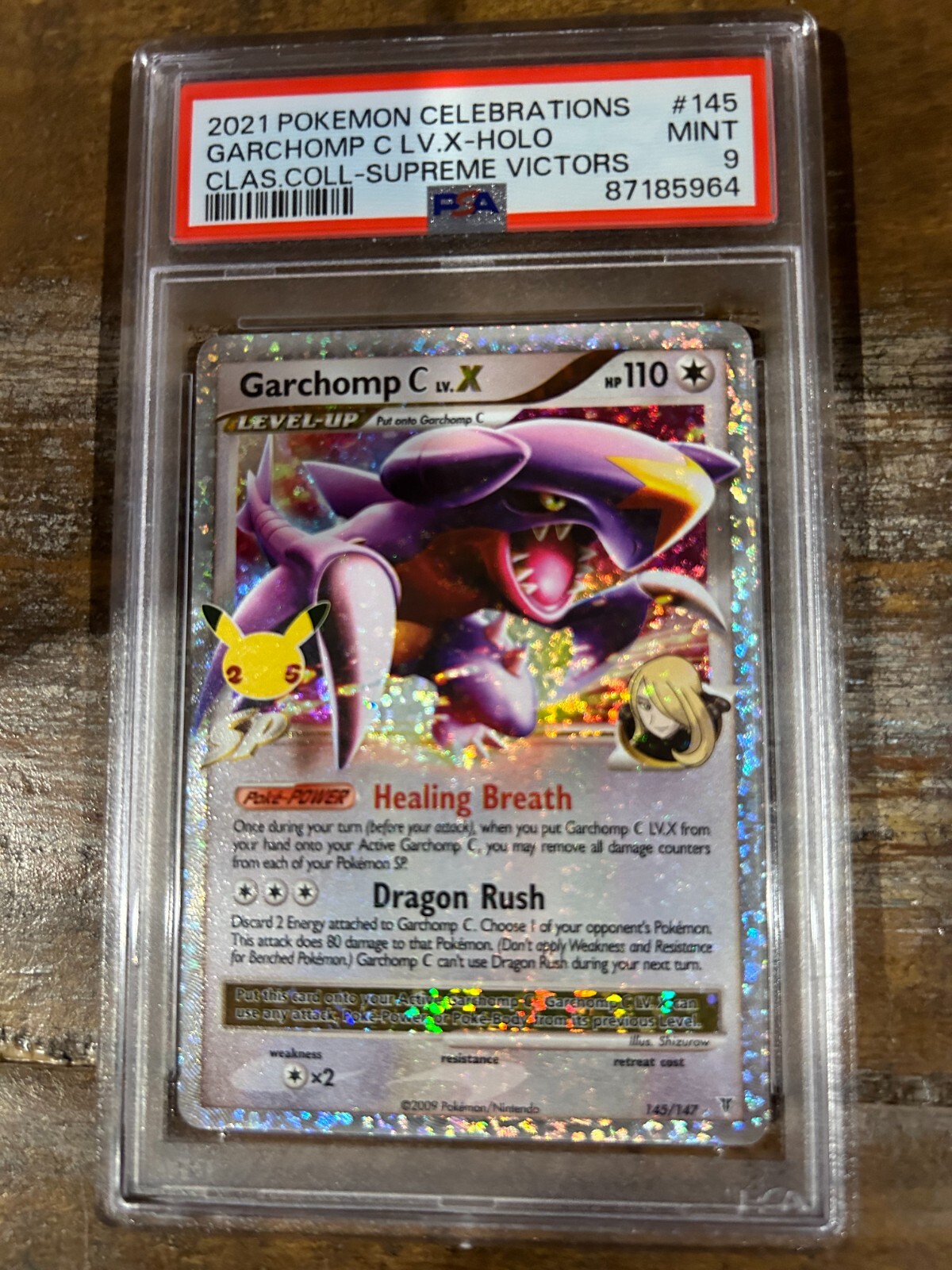 POKEMON 2021 Celebrations Classic Coll GARCHOMP C LV X Holo #145 PSA 9 Mint