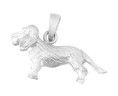 Pendant Dachshund Teckel Hunting Dog Large 28 x 17 mm Silver 925 Dachshund Hunting