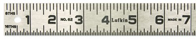 Crescent 1-1/4'' x 6' Steel Rule - 626FTN , Black