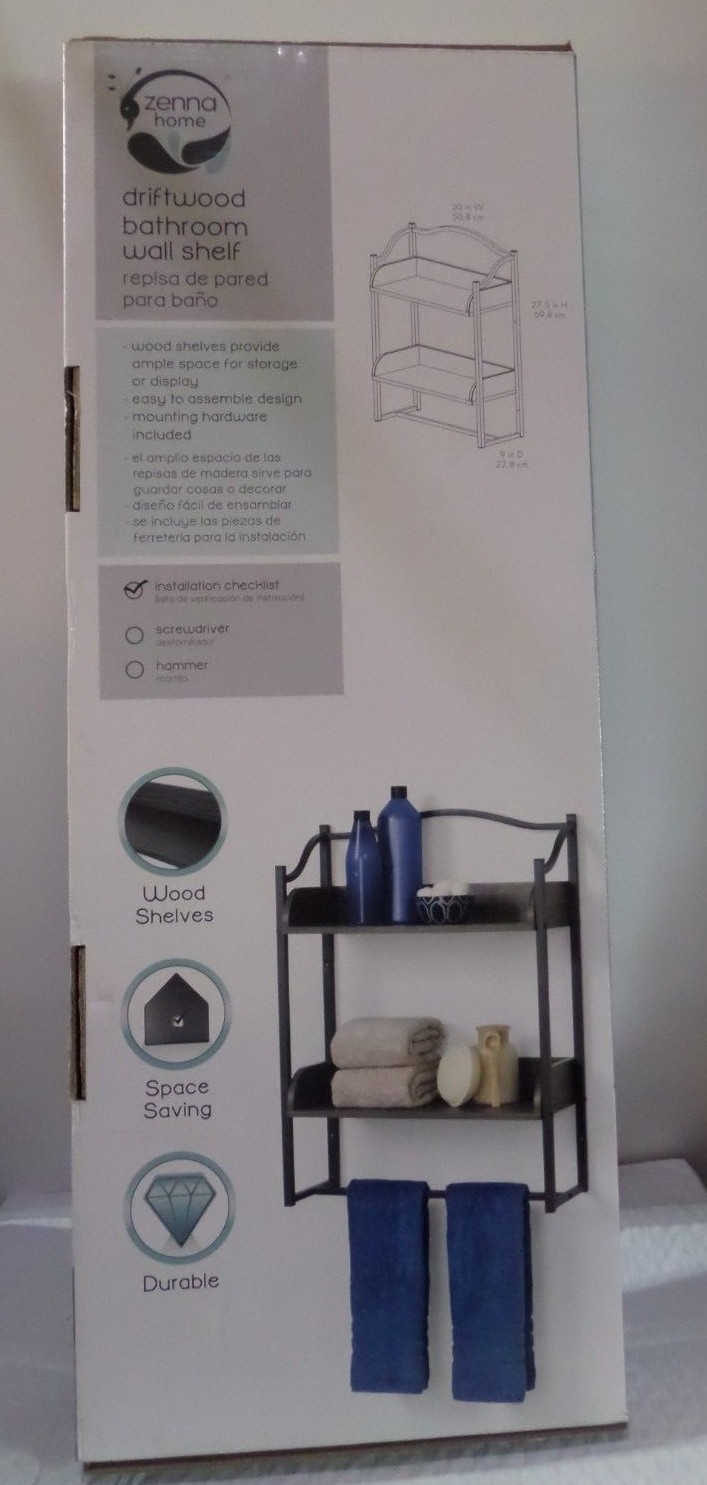 Zenna Home Oslo Brushed Nickel 2 Tier Bathroom Shelf For Sale Online Ebay